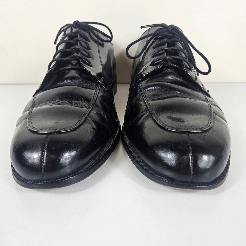 Cole Haan Calhoun Mens Size 11 2E Split Apron Toe Oxford Black Leather Shoes - Picture 5 of 9